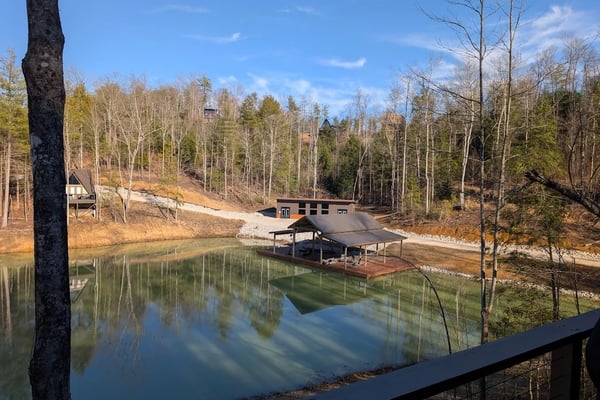 Bear Branch Cabins lakeside property view